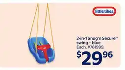 Walmart 2-in-1 Snug'n Secure swing — blue offer