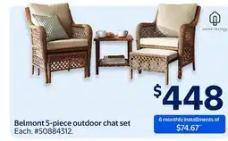 Walmart Belmont 5-piece outdoor chat set offer