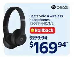 Walmart Beats Solo 4 wireless headphones offer