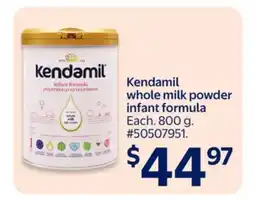 Walmart Kendamil whole milk powder infant formula offer