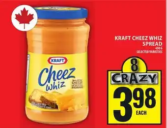 Food Basics KRAFT CHEEZ WHIZ SPREAD offer