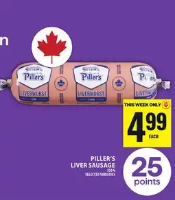 Food Basics PILLER'S LIVER SAUSAGE offer