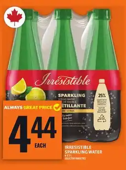 Food Basics IRRESISTIBLE SPARKLING WATER offer