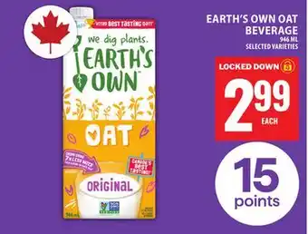 Food Basics EARTH'S OWN OAT BEVERAGE offer