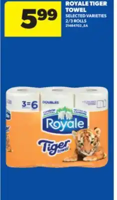 Real Canadian Superstore ROYALE TIGER TOWEL, 2/3 ROLLS offer