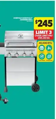 Real Canadian Superstore EVERYDAY ESSENTIALS 4 BURNER GRILL offer