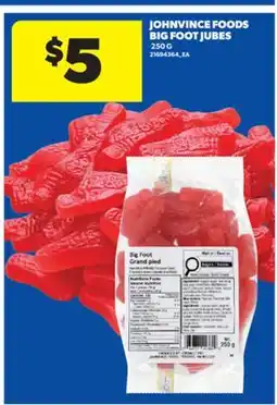 Real Canadian Superstore JOHNVINCE FOODS BIG FOOT JUBES offer