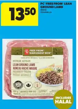 Real Canadian Superstore PC FREE FROM LEAN GROUND LAMB offer