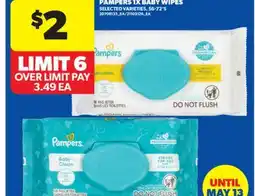 Real Canadian Superstore PAMPERS 1X BABY WIPES, 56-72' S offer