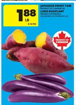Real Canadian Superstore JAPANESE SWEET YAM OR LONG EGGPLANT offer