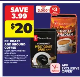 Real Canadian Superstore PC ROAST AND GROUND COFFEE offer