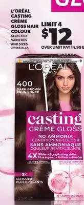 Real Canadian Superstore L'ORÉAL CASTING CRÈME GLOSS HAIR COLOUR offer