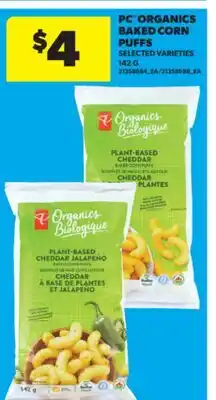 Real Canadian Superstore PC ORGANICS BAKED CORN PUFFS offer