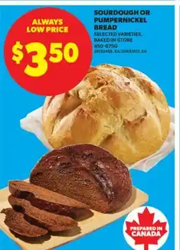 Real Canadian Superstore SOURDOUGH OR PUMPERNICKEL BREAD, 450‑ offer