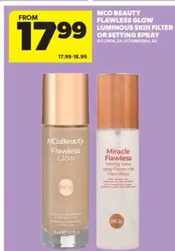 Real Canadian Superstore MCO BEAUTY FLAWLESS GLOW LUMINOUS SKIN FILTER OR SETTING SPRAY offer