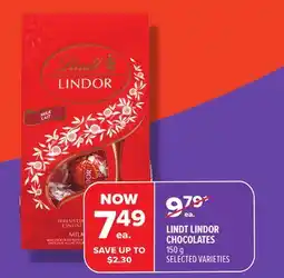 Metro LINDT LINDOR CHOCOLATES offer