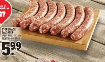 Metro STORE MADE SAUSAGES offer