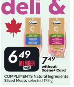 Sobeys COMPLIMENTS Natural Ingredients Sliced Meats offer