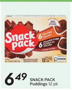 Sobeys SNACK PACK Puddings offer