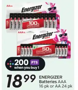 Sobeys ENERGIZER Batteries offer
