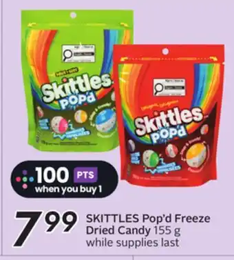 Sobeys SKITTLES Pop'd Freeze Dried Candy offer