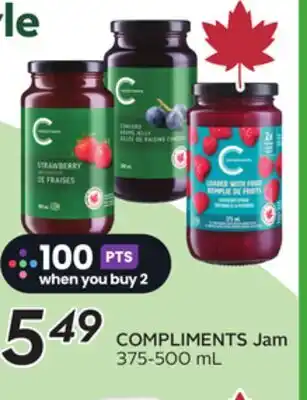 Sobeys COMPLIMENTS Jam offer