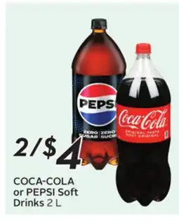 Sobeys COCA-COLA or PEPSI Soft Drinks offer