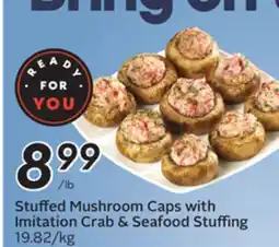 Sobeys Stuffed Mushroom Caps with Imitation Crab & Seafood Stuffing offer