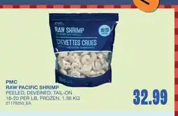 Wholesale Club PMC RAW PACIFIC SHRIMP PEELED, DEVEINED, TAIL-ON, 16-20 PER LB offer