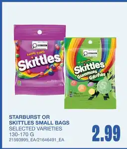 Wholesale Club STARBURST OR SKITTLES SMALL BAGS offer