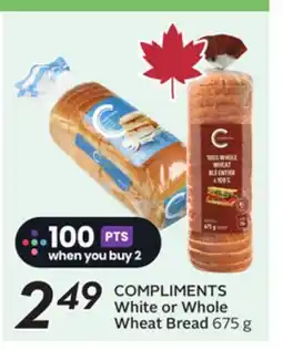 Sobeys COMPLIMENTS White or Whole Wheat Bread offer