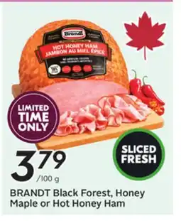 Sobeys BRANDT Black Forest, Honey Maple or Hot Honey Ham offer