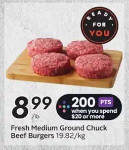 Sobeys Fresh Medium Ground Chuck Beef Burgers offer