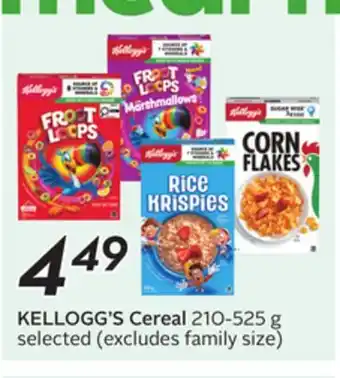 Sobeys KELLOGG'S Cereal offer