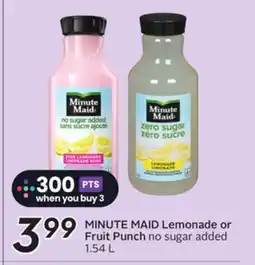 Sobeys MINUTE MAID Lemonade or Fruit Punch offer