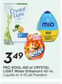 Sobeys MIO, KOOL-AID or CRYSTAL LIGHT Water Enhancers offer
