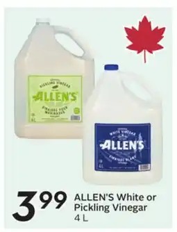 Sobeys ALLEN'S White or Pickling Vinegar offer