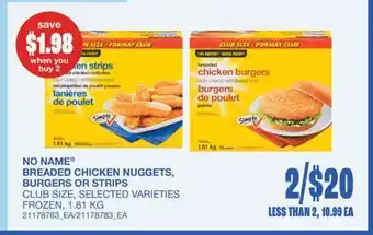 Wholesale Club BREADED CHICKEN NUGGETS, BURGERS OR STRIPS offer