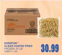 Wholesale Club CLEAR COATED FRIES, 27 LB offer