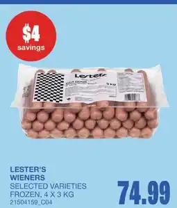 Wholesale Club LESTER'S WIENERS offer