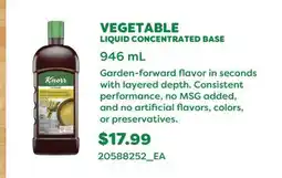 Wholesale Club VEGETABLE LIQUID CONCENTRATED BASE offer