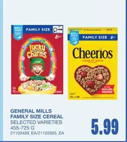 Wholesale Club FAMILY SIZE CEREAL offer
