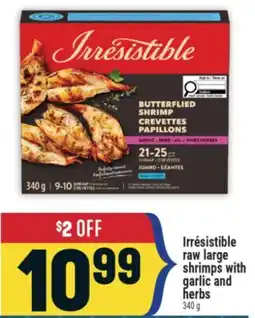 Marché Adonis Irrésistible raw large shrimps with garlic and herbs offer