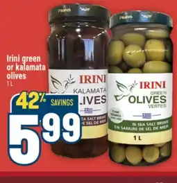 Marché Adonis Irini green or kalamata olives offer