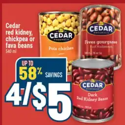 Marché Adonis Cedar red kidney, chickpea or fava beans offer