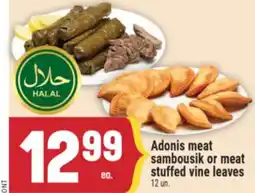 Marché Adonis Adonis meat sambousik or meat stuffed vine leaves offer
