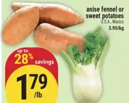 Marché Adonis Anise fennel or sweet potatoes offer