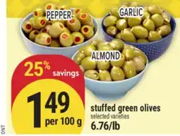 Marché Adonis Stuffed green olives offer