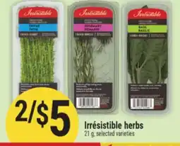 Marché Adonis Irrésistible herbs offer