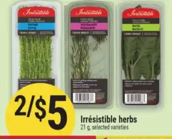 Marché Adonis Irrésistible herbs offer